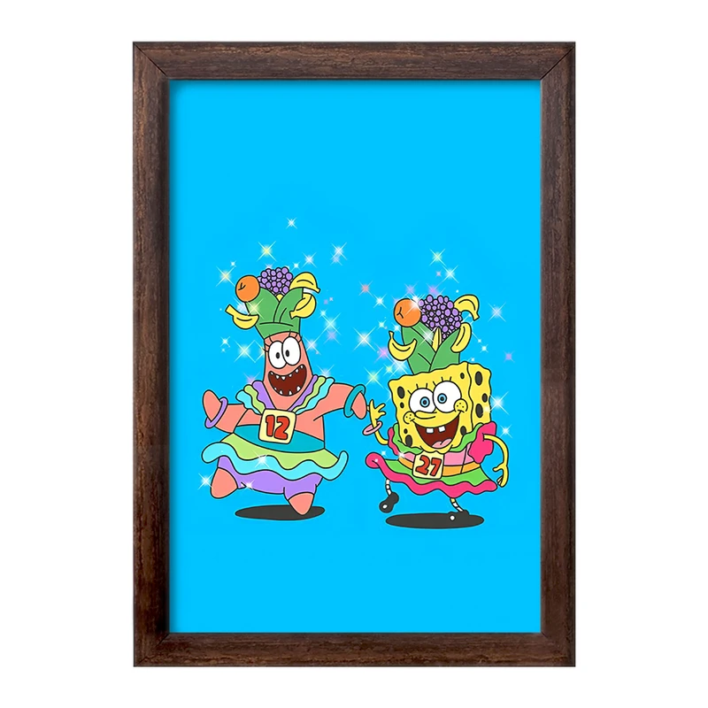تابلو خندالو طرح باب اسفنجی و پاتریک کد F8599