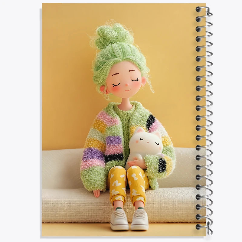 دفتر مشق 100 برگ خندالو طرح دخترانه فانتزی کد N9414