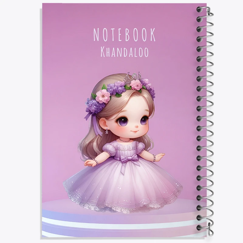 دفتر نقاشی 50 برگ خندالو طرح دخترانه کودکانه کیوت کد N6630