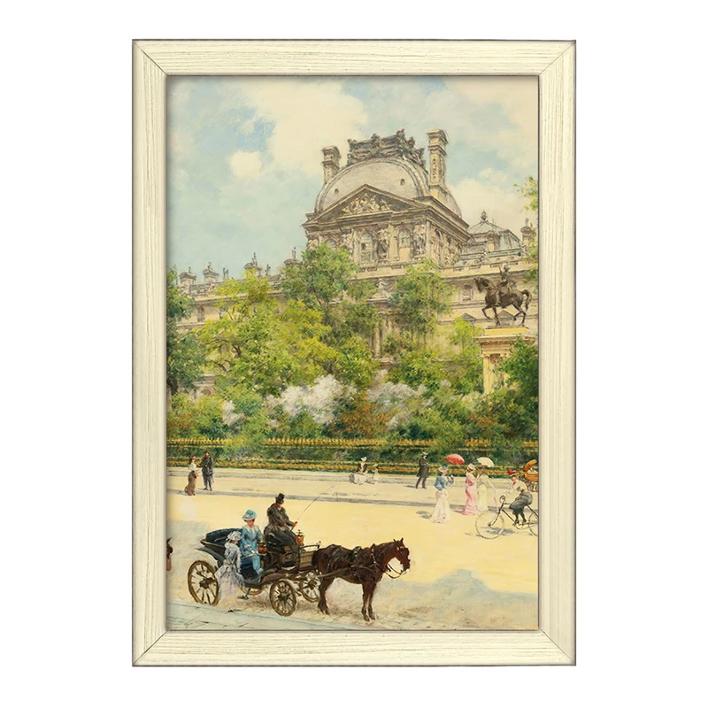 تابلو خندالو طرح نقاشی میدان لوور اثر لویی بیرود کد F12300