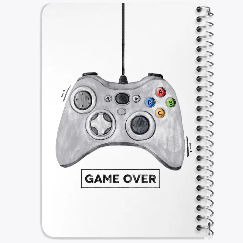 دفتر یادداشت 50 برگ خندالو طرح Game Over کد F2342