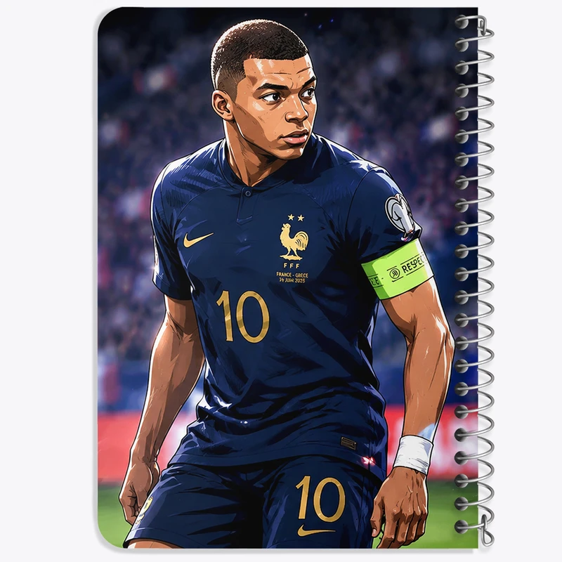 دفتر یادداشت 50 برگ خندالو طرح کیلیان امباپه (Kylian Mbappé) کد F14675