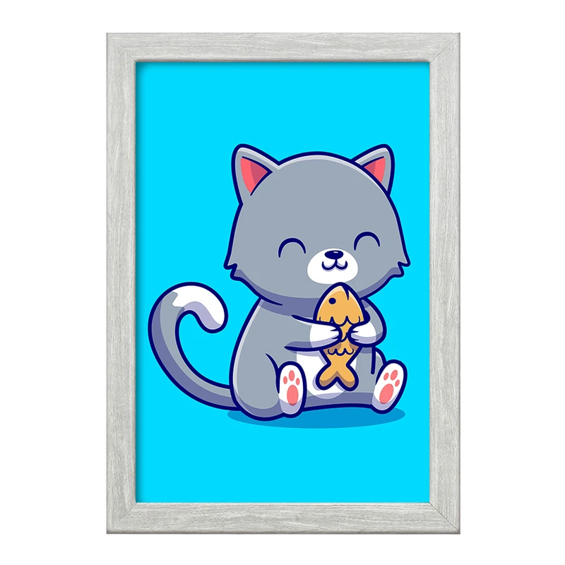 تابلو خندالو طرح حیوانات بامزه گربه کد 25406