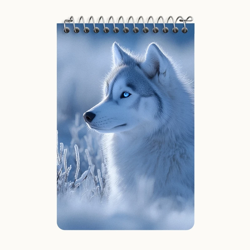 دفتر یادداشت 50 برگ خندالو طرح سگ هاسکی کد F5316