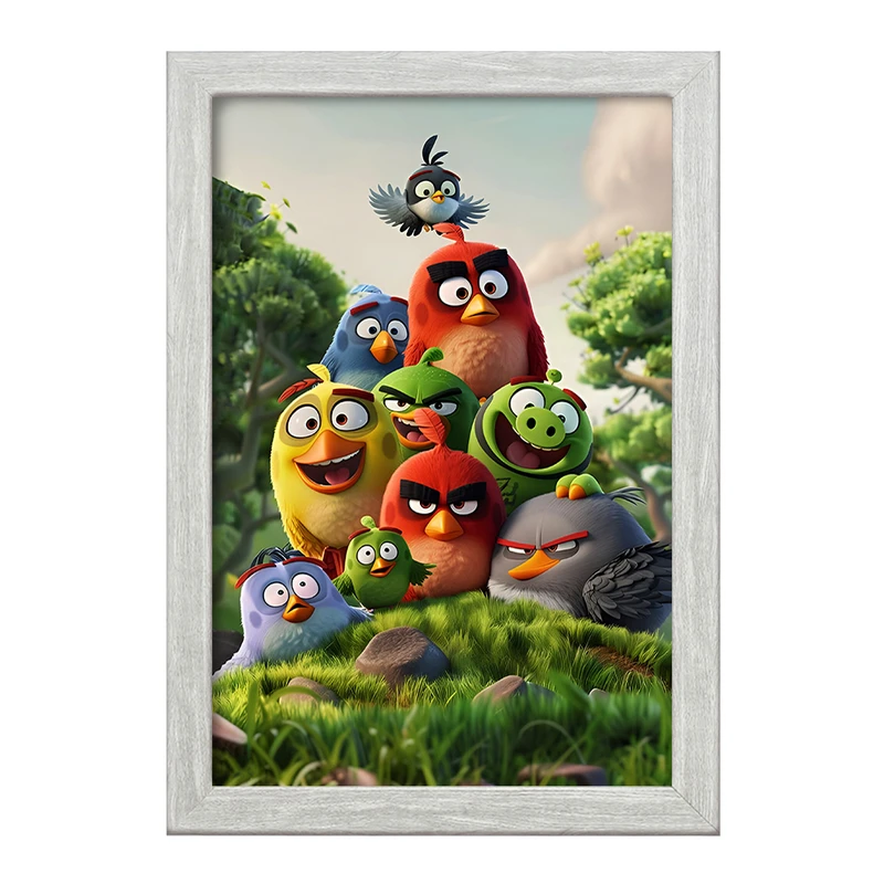 تابلو خندالو طرح پرندگان خشمگین (Angry Birds) کد F6971