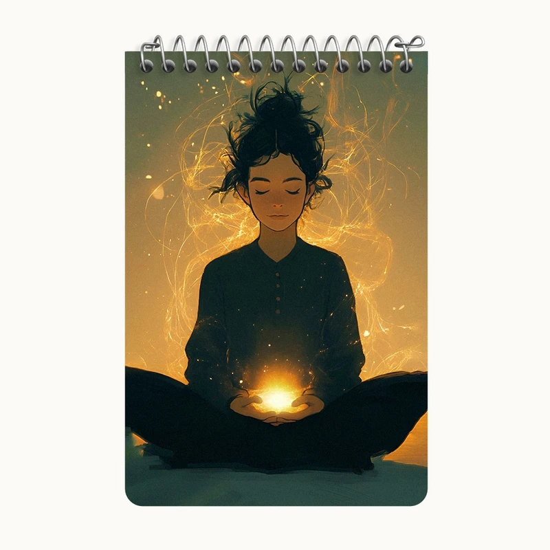 دفتر یادداشت 50 برگ خندالو طرح مدیتیشن (Meditation) کد F8896