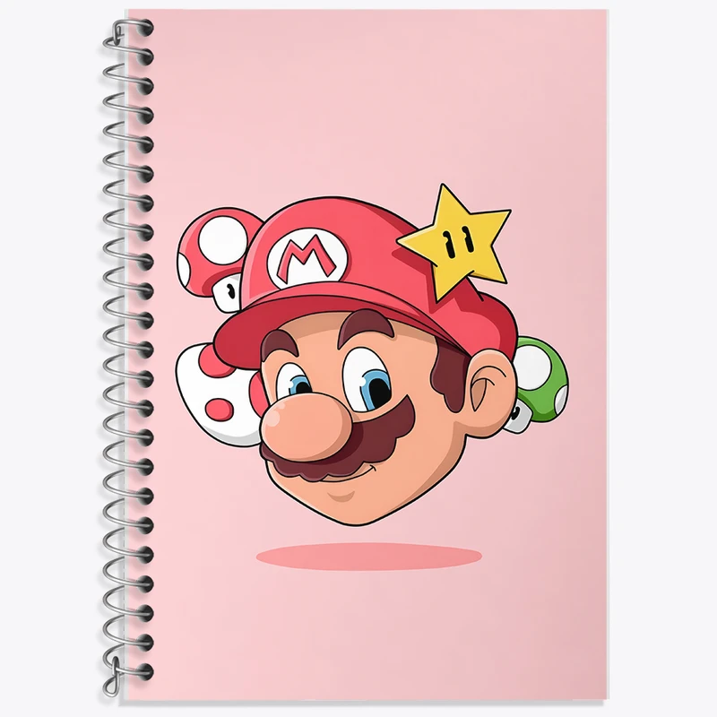 دفتر زبان 50 برگ خندالو مدل دو خط طرح سوپر ماریو کد F11813