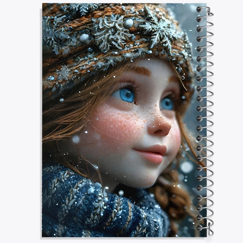 دفتر ژورنال نویسی 50 برگ خندالو مدل نقطه ای طرح دخترانه کیوت کد F8981