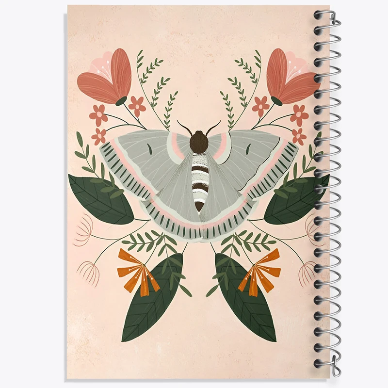 دفتر نقاشی 50 برگ خندالو طرح شاپرک و گل کد N6888