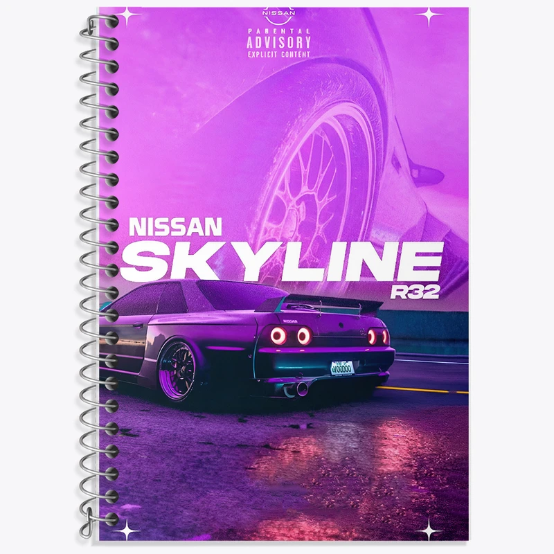 دفتر زبان دوخط 50 برگ خندالو طرح نیسان (Nissan) کد F13519