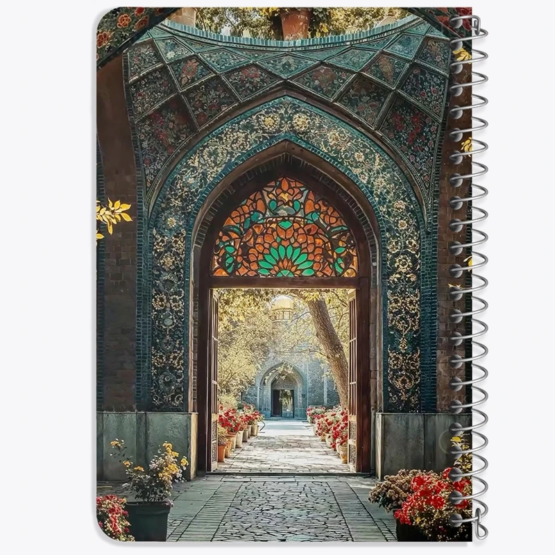 دفتر یادداشت 50 برگ خندالو طرح باغ ایرانی کد F10695