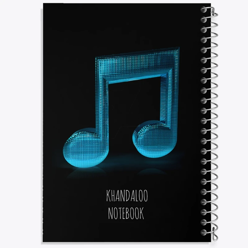 دفتر لیست خرید 50 برگ خندالو طرح نت موسیقی کد N8084