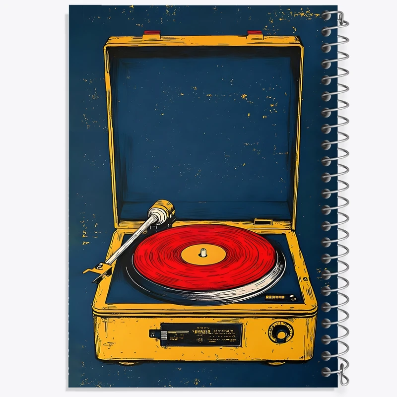 دفتر لیست خرید 50 برگ خندالو طرح گرامافون کد F9854