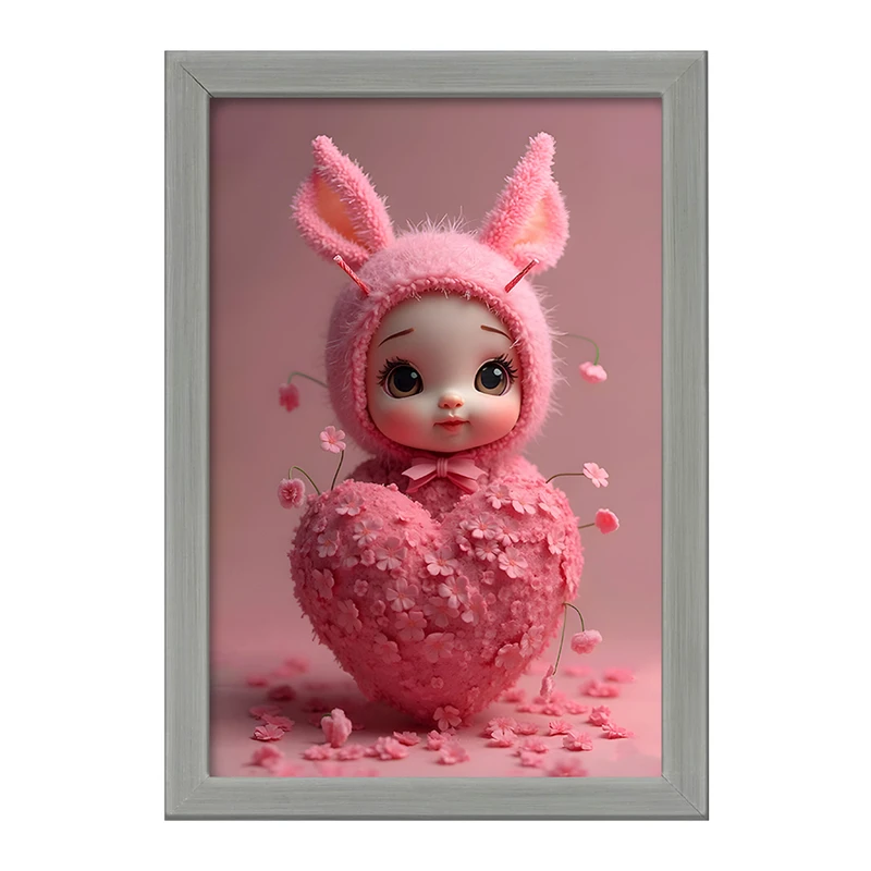 تابلو خندالو طرح دختر خرگوشی کیوت کد F6699