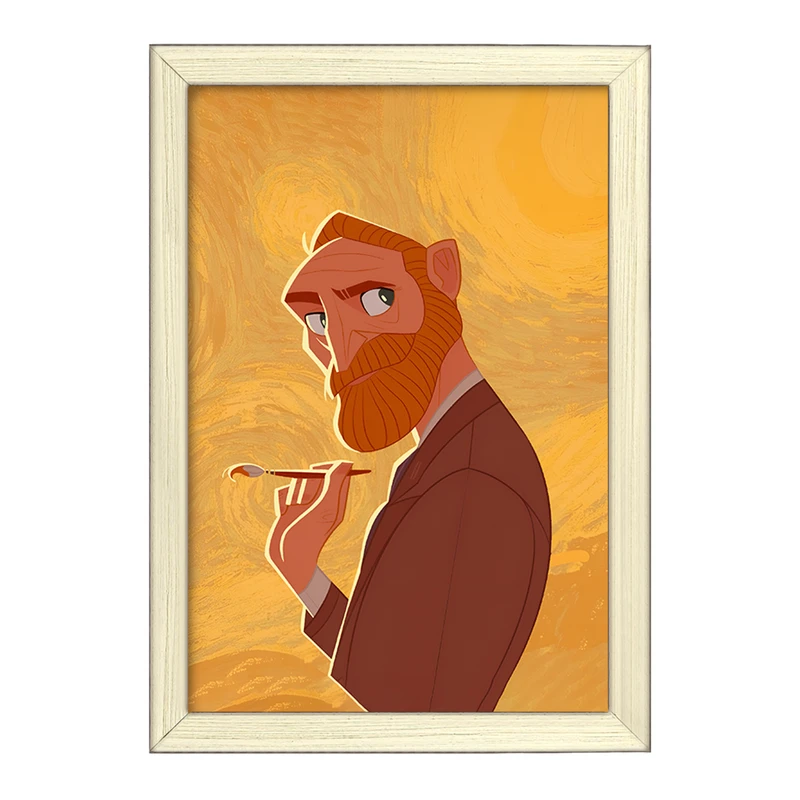 تابلو خندالو طرح ونسان ونگوگ کد F7314