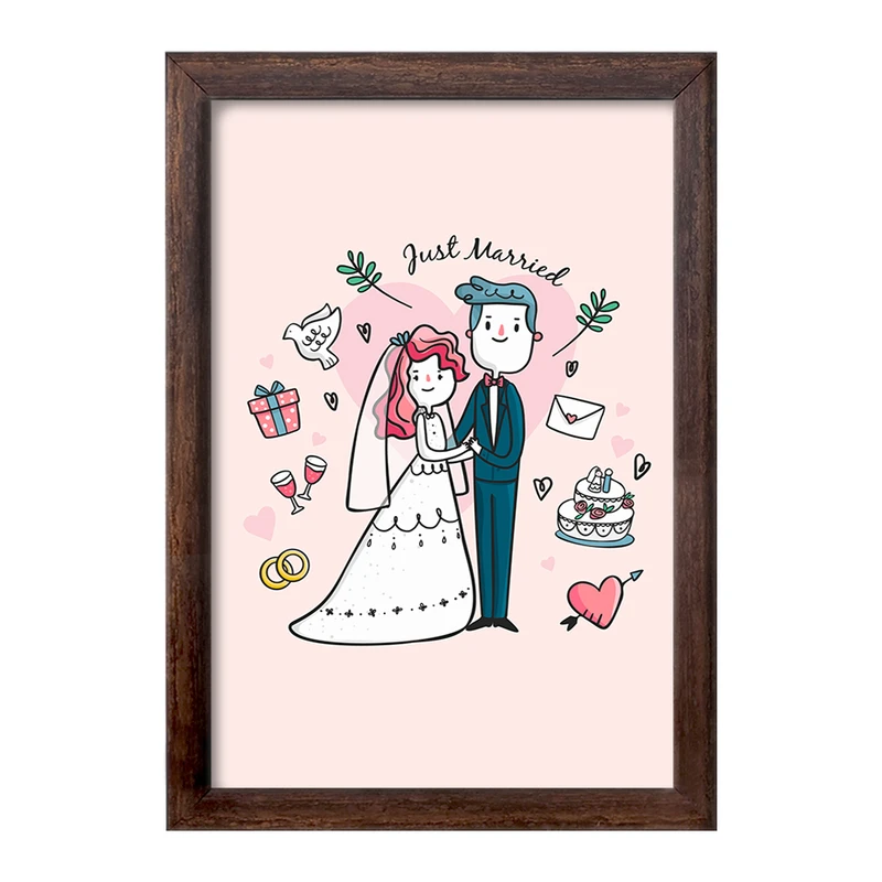 تابلو خندالو طرح عروس و داماد کد 29625