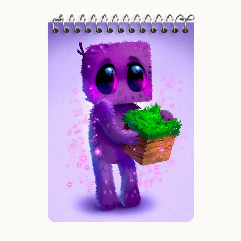 دفتر یادداشت 50 برگ خندالو طرح ماینکرافت (Minecraft) کد N5984