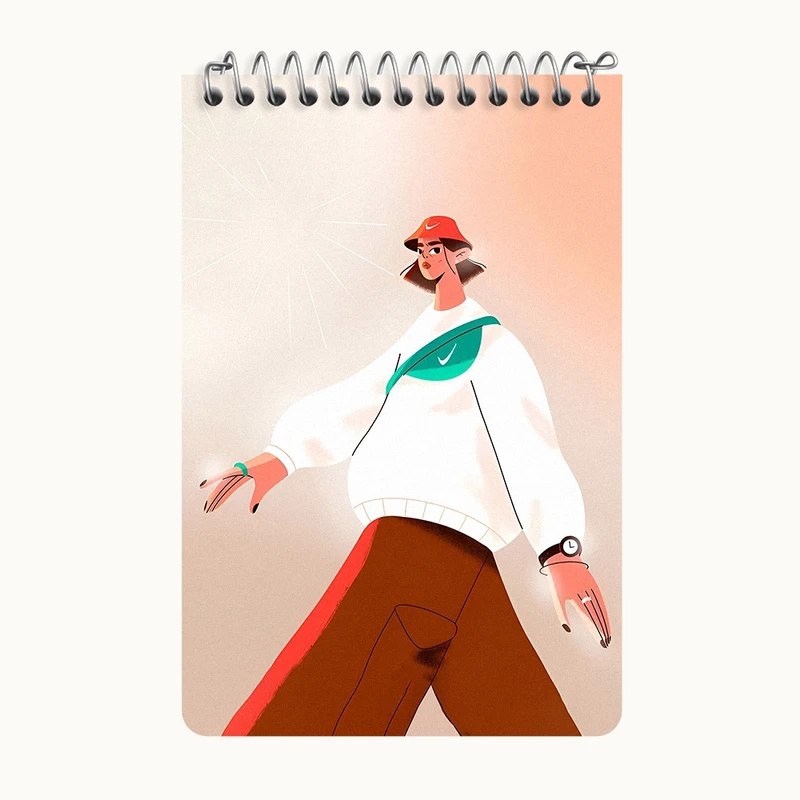 دفتر یادداشت 50 برگ خندالو طرح دخترانه کد F7327