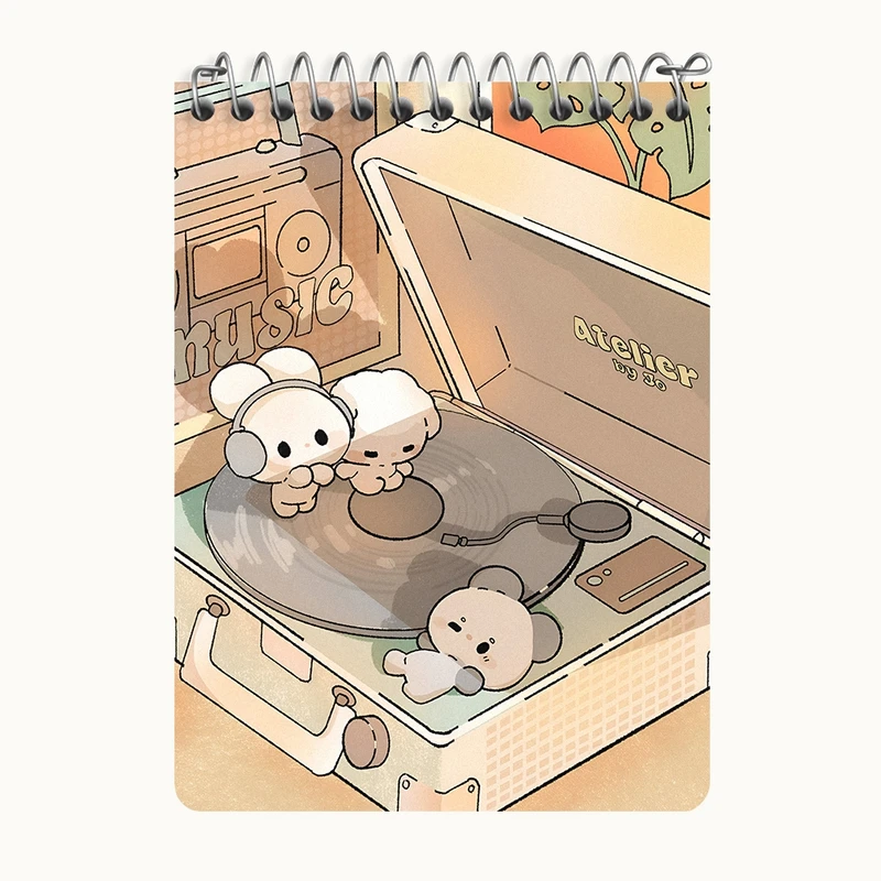 دفتر یادداشت 50 برگ خندالو طرح حیوانات کیوت و بامزه کد N4047