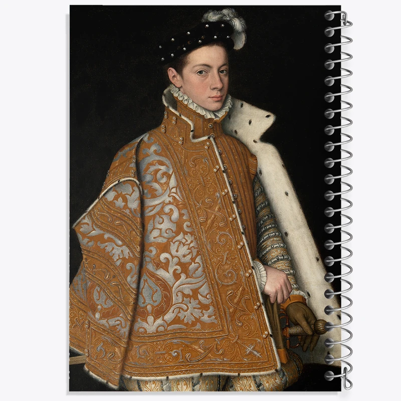 دفتر مشق 100 برگ خندالو طرح پرتره شاهزاده الساندرو فارنزه اثر سوفونیسبا آنگویسولا کد F12252