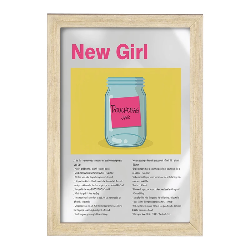 تابلو خندالو طرح دختر جدید (New Girl) کد F13863