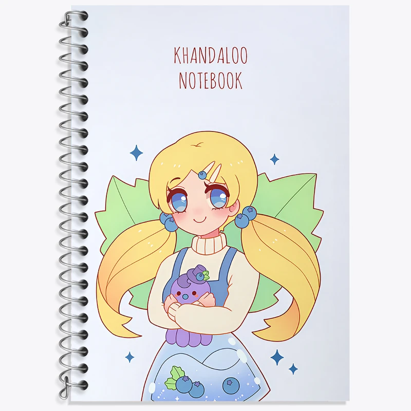 دفتر زبان 50 برگ خندالو مدل دو خط طرح دخترانه فانتزی کد N8931