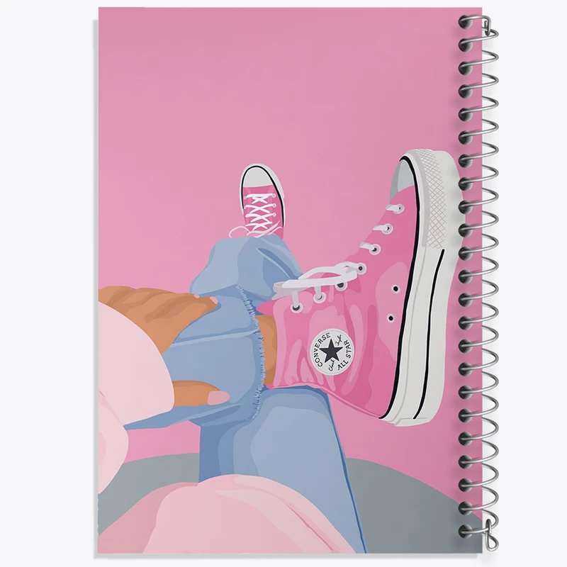 دفتر مشق 50 برگ خندالو طرح کانورس کد F3007