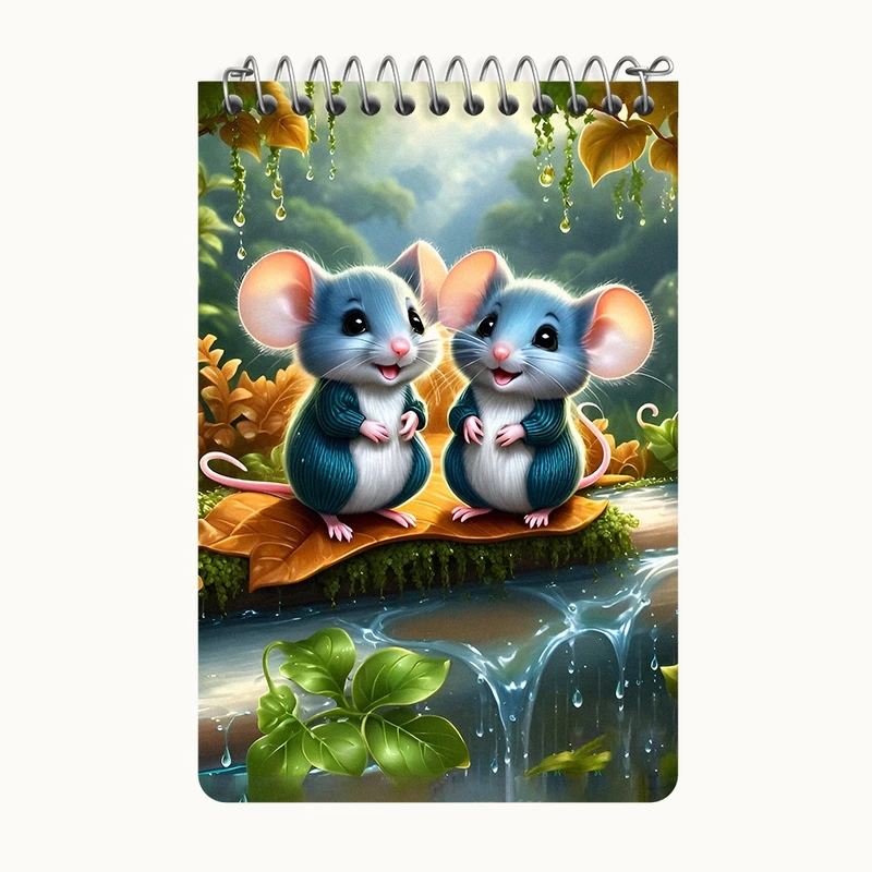 دفتر یادداشت 50 برگ خندالو طرح موش های بامزه کد F6760