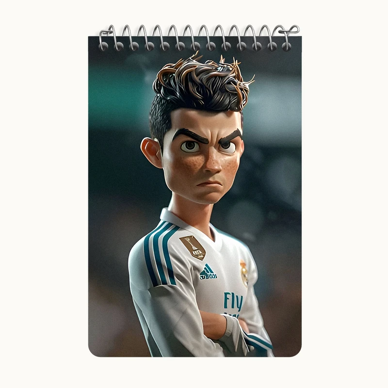 دفتر یادداشت 50 برگ خندالو طرح کریستیانو رونالدو کد F7204