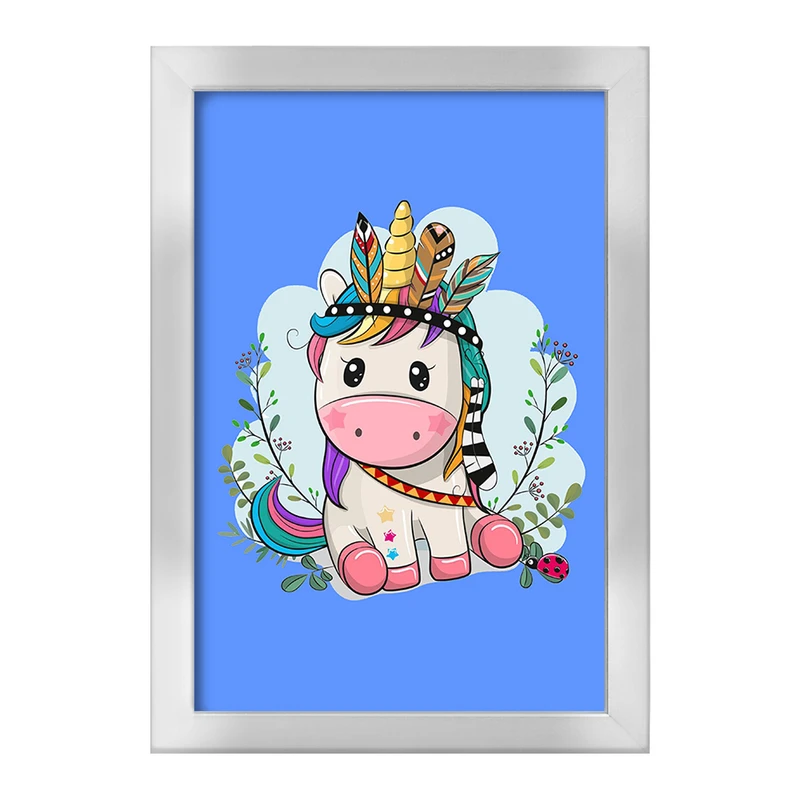 تابلو خندالو طرح اسب تک شاخ یونیکورن  کد 3837