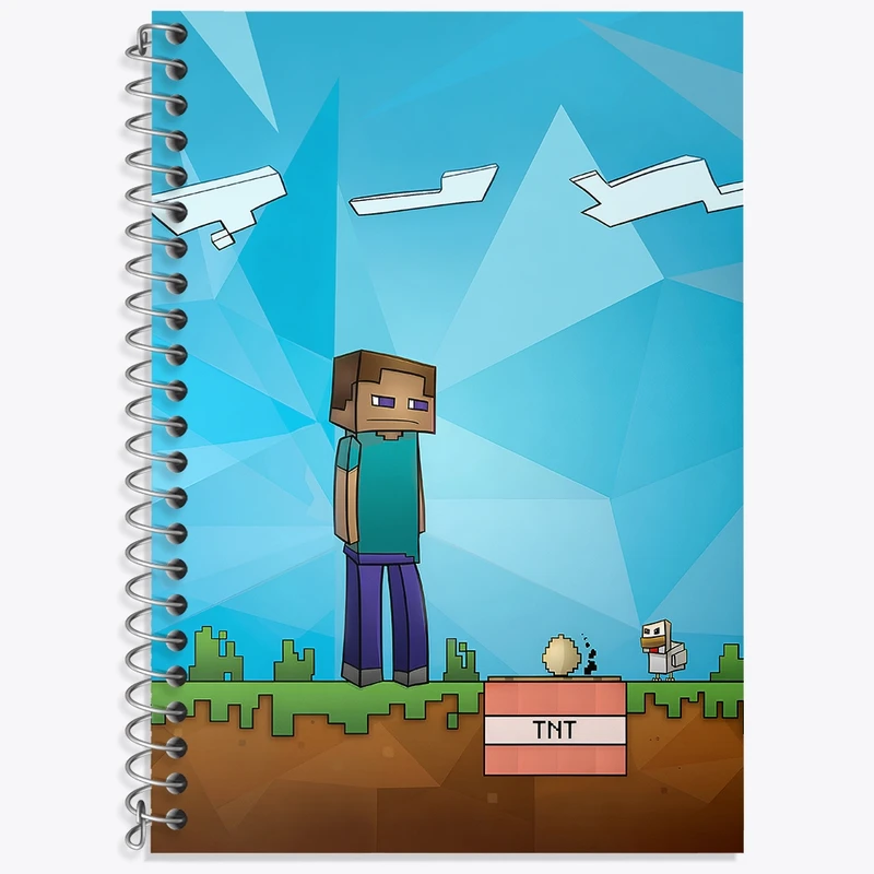 دفتر لغت 50 برگ خندالو طرح بازی ماینکرافت (Minecraft) کد N8712