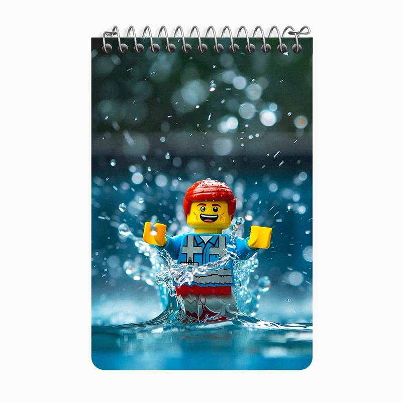 دفتر یادداشت 50 برگ خندالو طرح لگو (Lego) کد F6817
