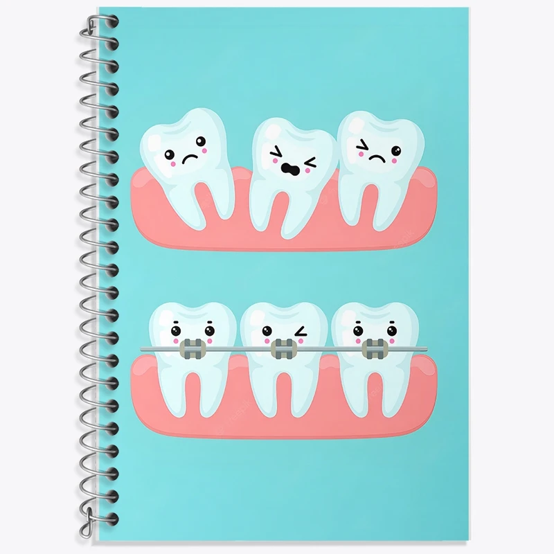 دفتر لغت 50 برگ خندالو طرح دندان و دندان پزشکی کودکانه کد F9819