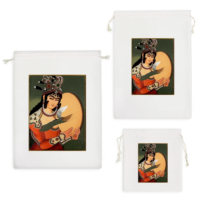 نظم دهنده خندالو مدل نقاشی دوره قاجار کد H624 مجموعه 3 عددی