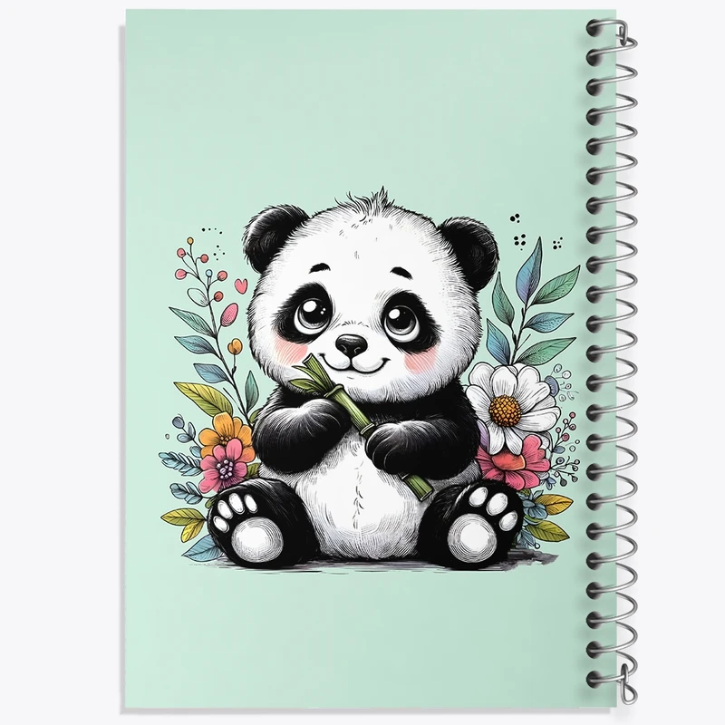 دفتر طراحی 50 برگ خندالو طرح پاندا بامزه کد N5770