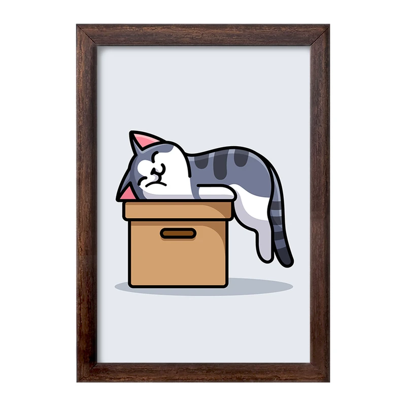 تابلو خندالو طرح حیوانات بامزه گربه کد 28391