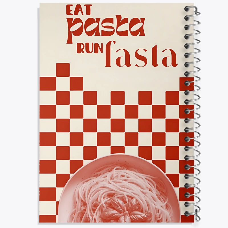 دفتر مشق 100 برگ خندالو طرح پاستا (Pasta) کد F14146