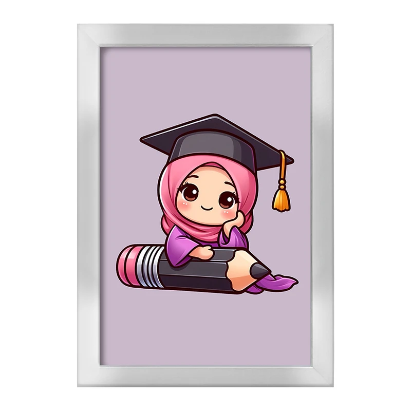 تابلو خندالو طرح دخترانه با حجاب کد F3774