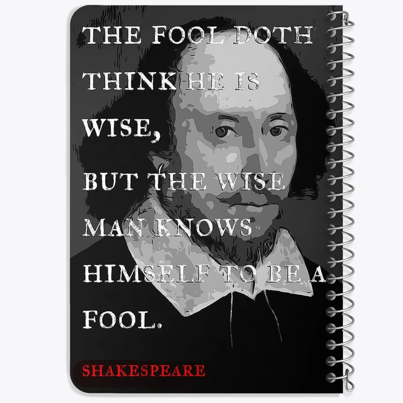 دفتر یادداشت 50 برگ خندالو طرح شکسپیر (Shakespeare) کد F14055