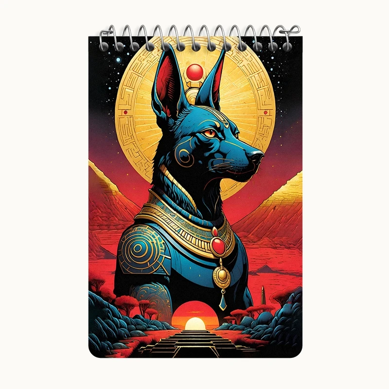 دفتر یادداشت 50 برگ خندالو طرح آنوبیس (Anubis) کد F4659