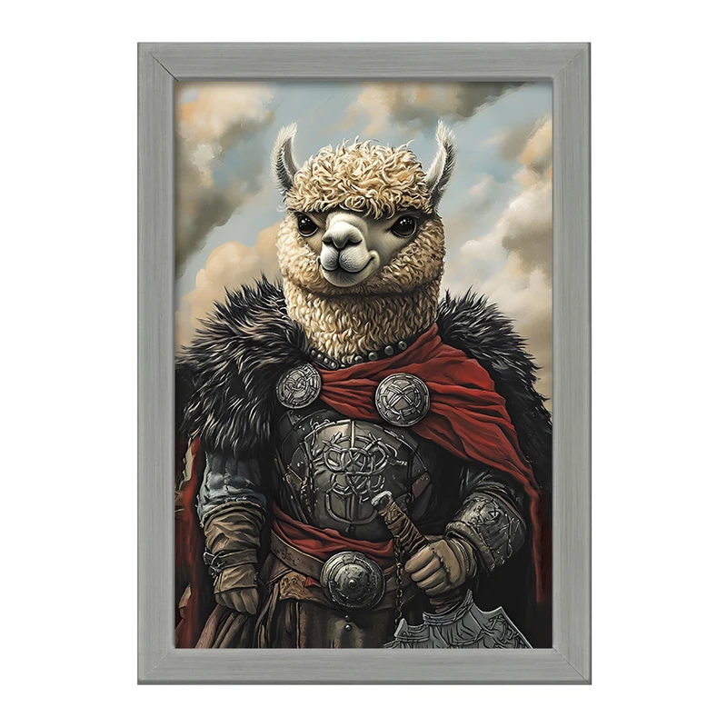 تابلو خندالو طرح لامای جنگجو کد F11658