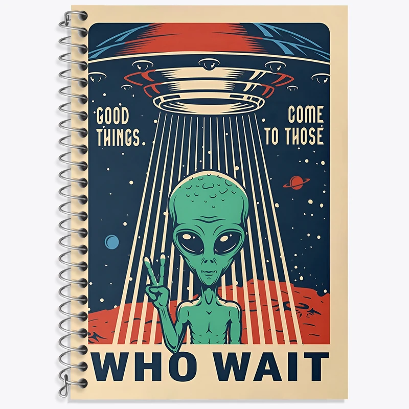 دفتر زبان دوخط 50 برگ خندالو طرح آدم فضایی کد F4118