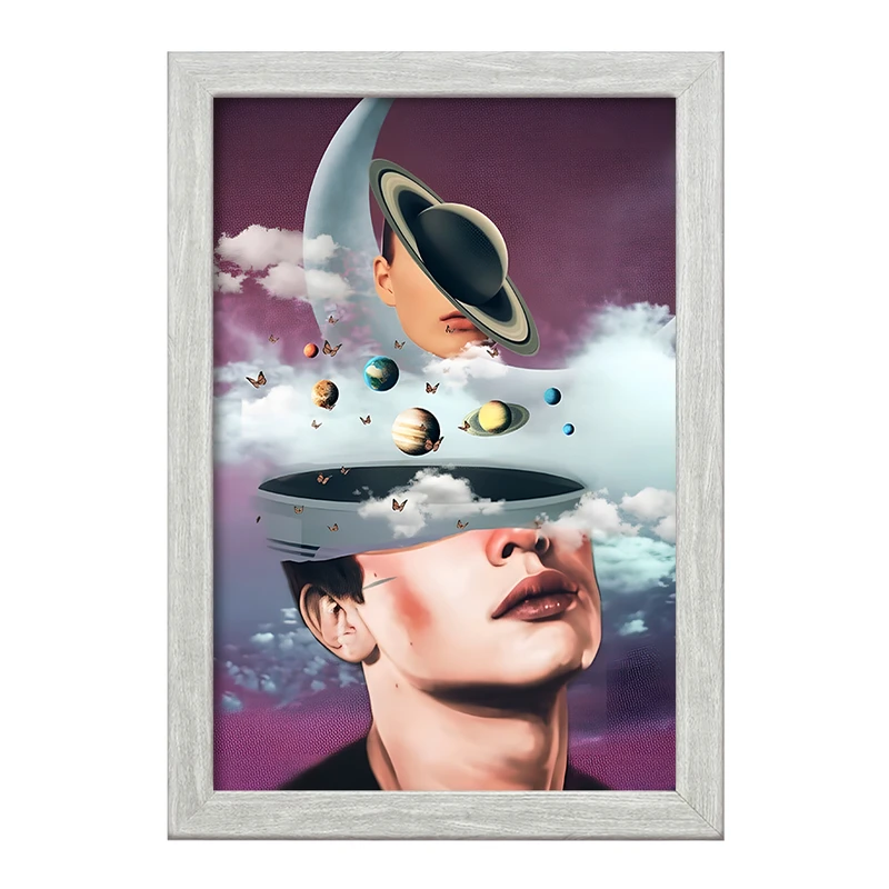 تابلو خندالو طرح پرتره کهکشان کد F11084