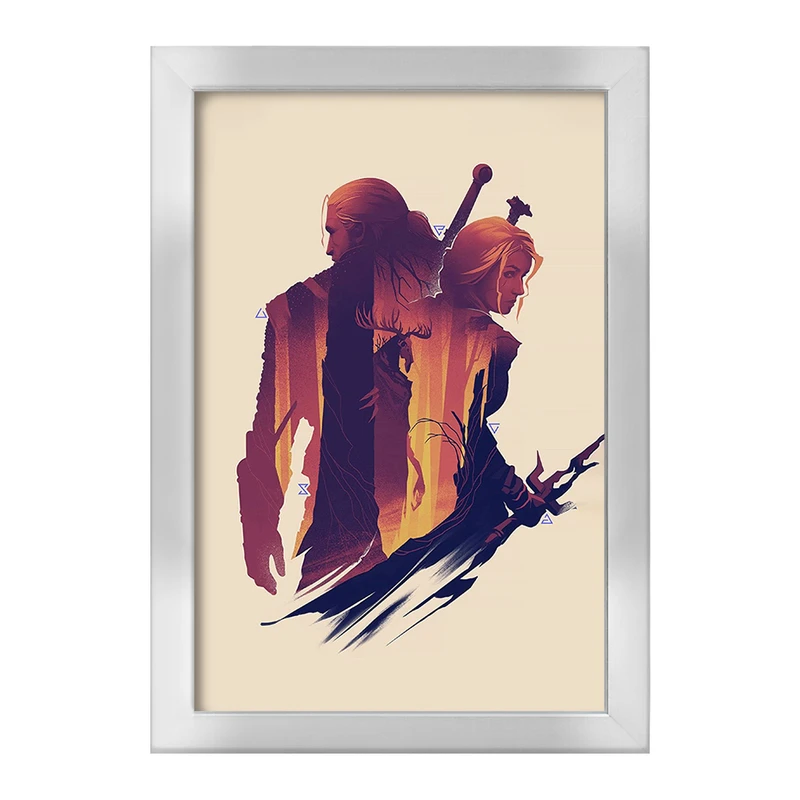 تابلو خندالو طرح گرالت و سیری سریال ویچر Witcher کد 28494