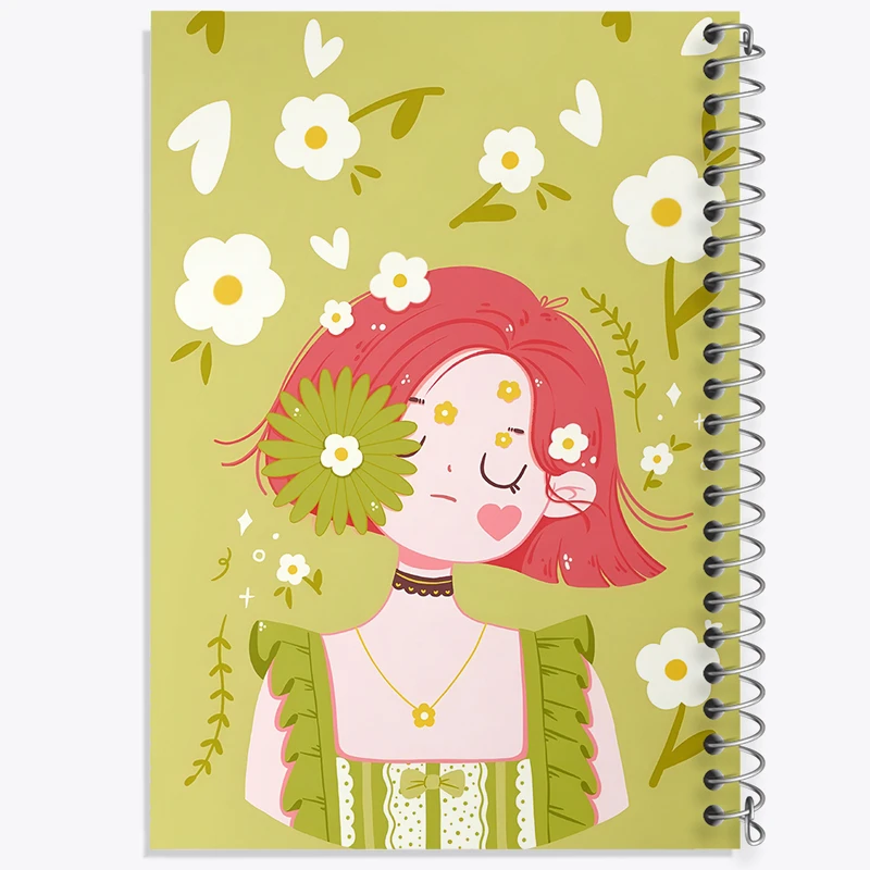 دفتر مشق 50 برگ خندالو طرح دخترانه فانتزی کد N7361