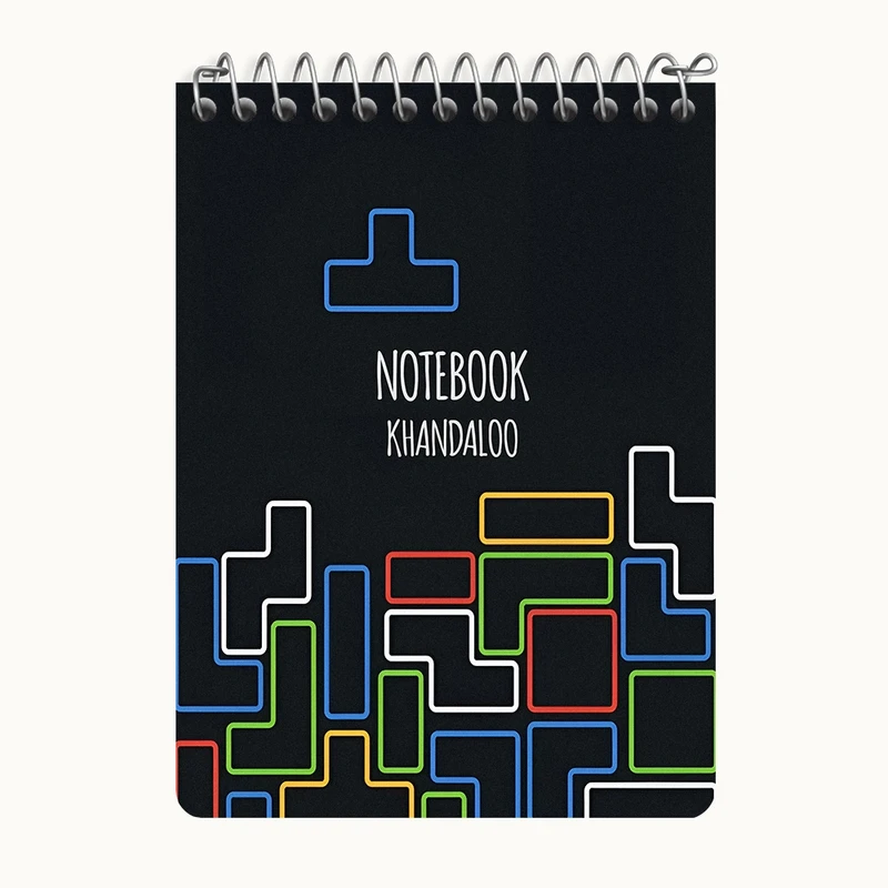 دفتر یادداشت 50 برگ خندالو طرح Tetris game  کد N7637