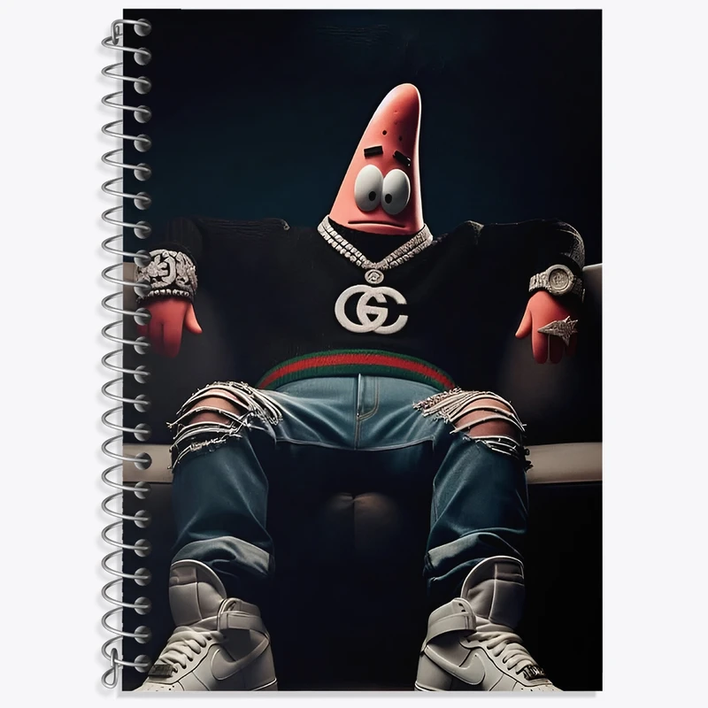 دفتر لغت 50 برگ خندالو طرح پاتریک باب اسفنجی کد F4396