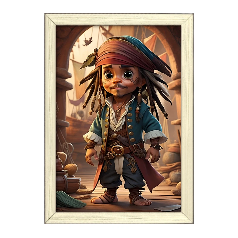 تابلو خندالو طرح دزدان دریایی کارائیب کد F4394