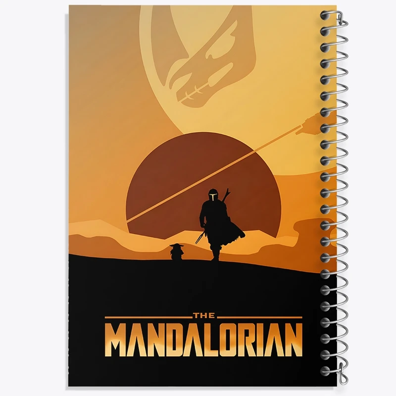 دفتر شطرنجی 50 برگ خندالو طرح مندلورین (The Mandalorian) کد F13744