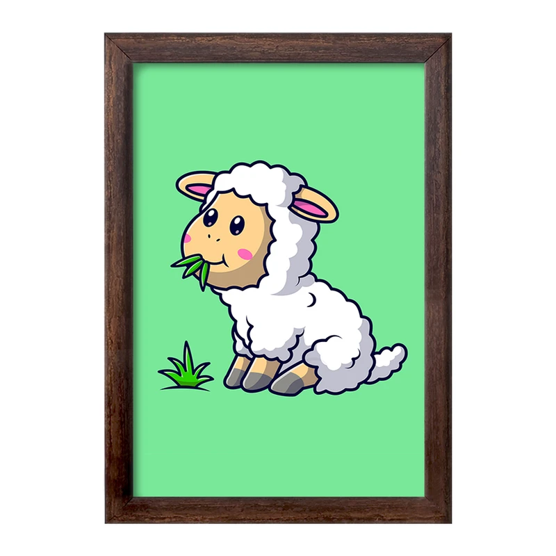 تابلو خندالو طرح حیوانات بامزه گوسفند کد 29697
